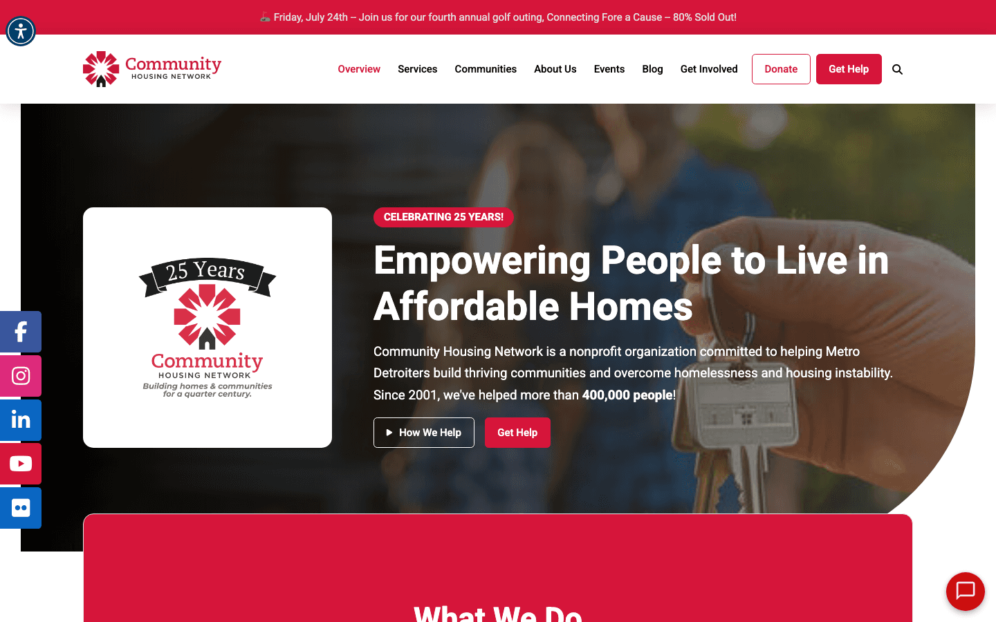 Community Housing Network - aperçu du site web
