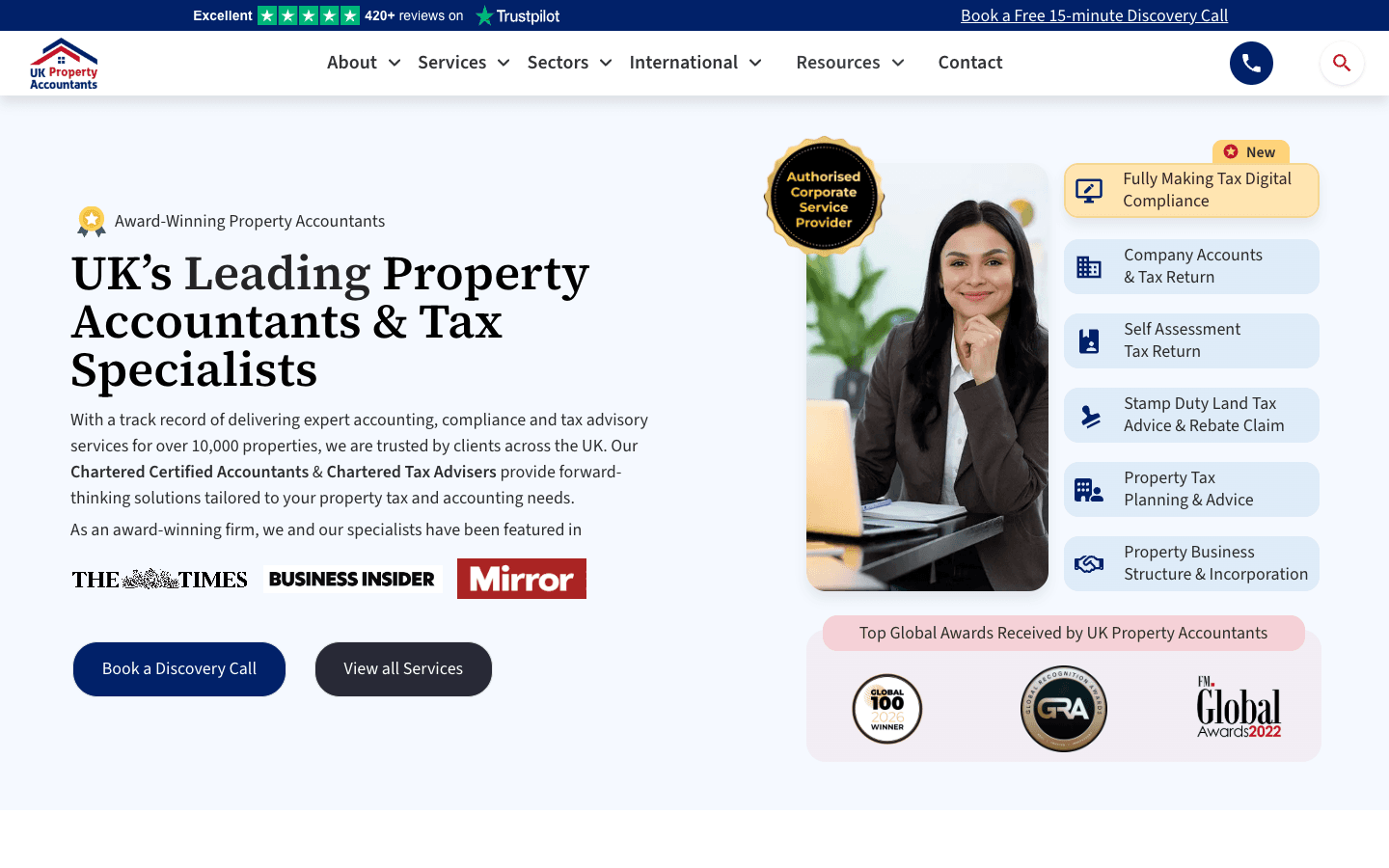 UK Property Accountants - aperçu du projet